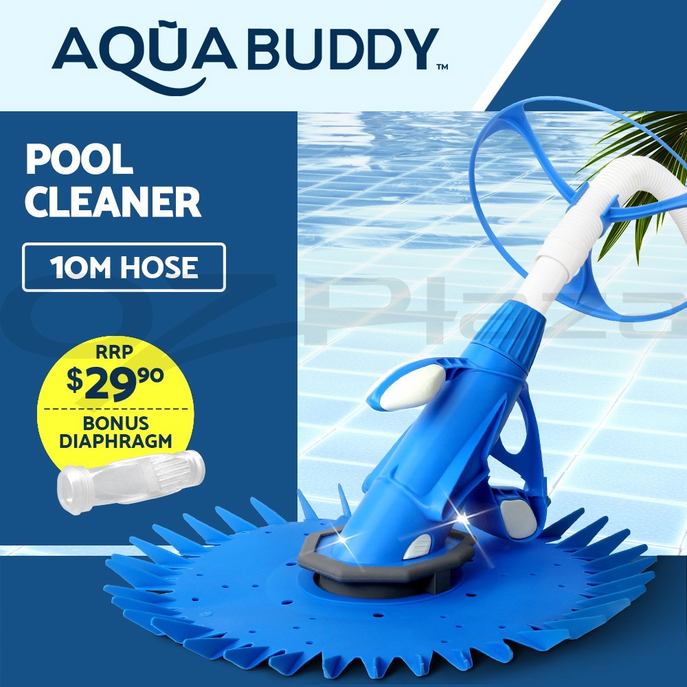 Aqua Buddy Automatic Suction Pool Cleaner Vacuum 10M Hose Above Ground Pools