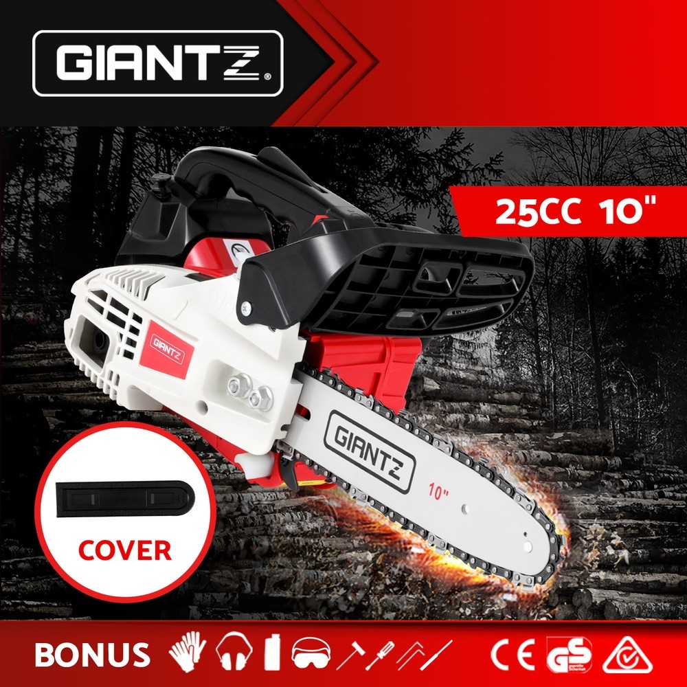 Giantz 25cc Petrol Commercial Chainsaw 10 Handle Tree Pruning Lightweight 3.8kg