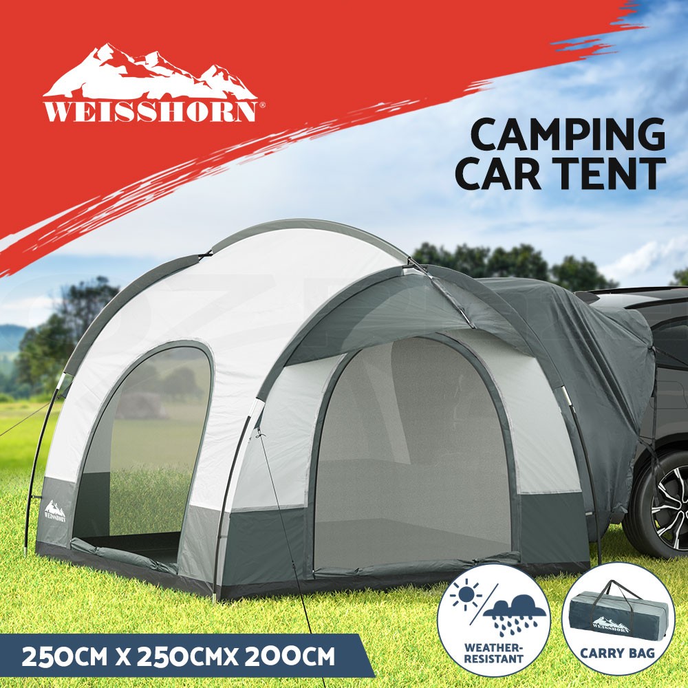 Weisshorn Camping Car Tent Rear Extension Canopy 4WD Grey PU2000 250 200 200cm