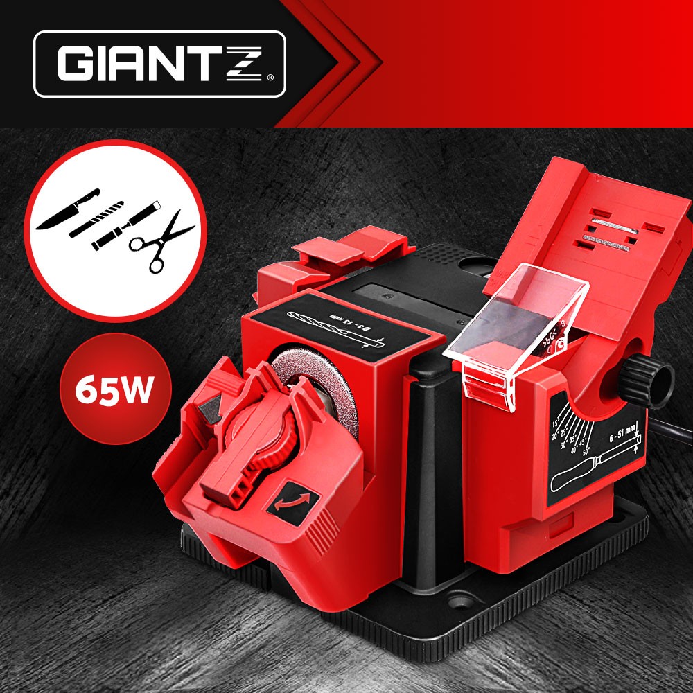 Giantz 65W Multifunctional Tool Sharpener Drill Knife Scissor Chisel Plane Red