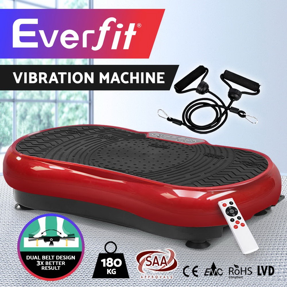 Everfit Vibration Machine H-VP-ROUND-RDDP 99 Speed Levels Resistance Bands Home