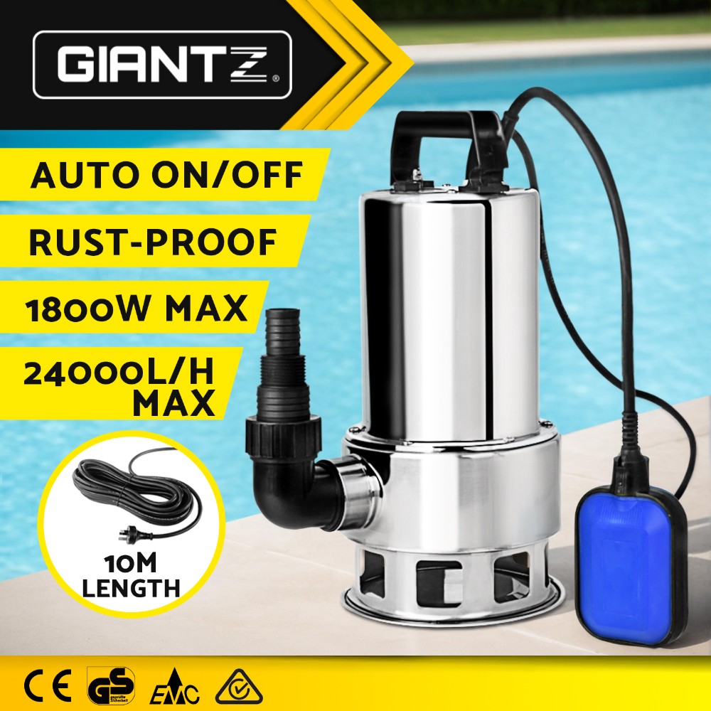 Giantz Submersible Dirty Water Pump PUMPSUBM1800 1.8kW Automatic float switch