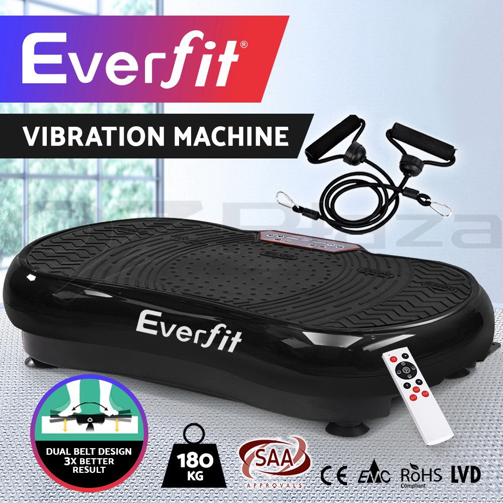 Everfit Oscillating Vibration Machine Dual-belt Motor 99 Speed Levels Black