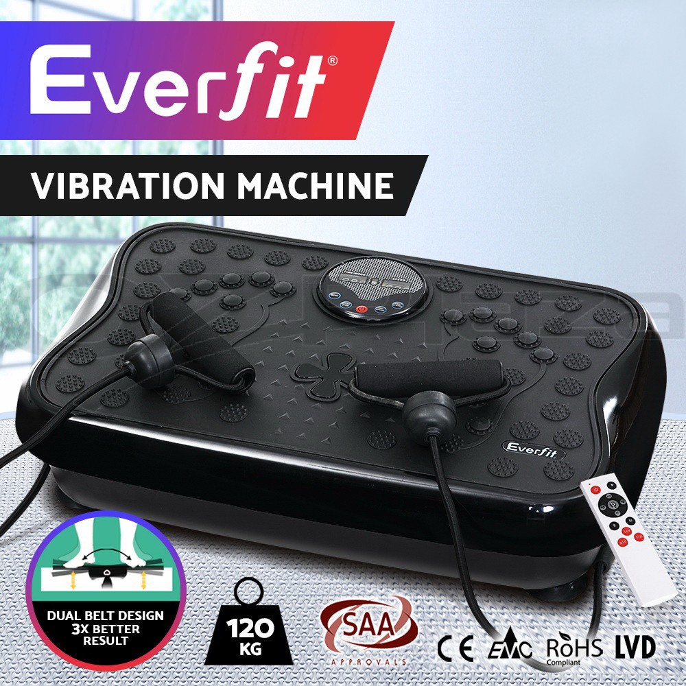 Everfit Vibration Machine FIT-H-VP-S-BK Adjustable Speed Resistance Bands 120