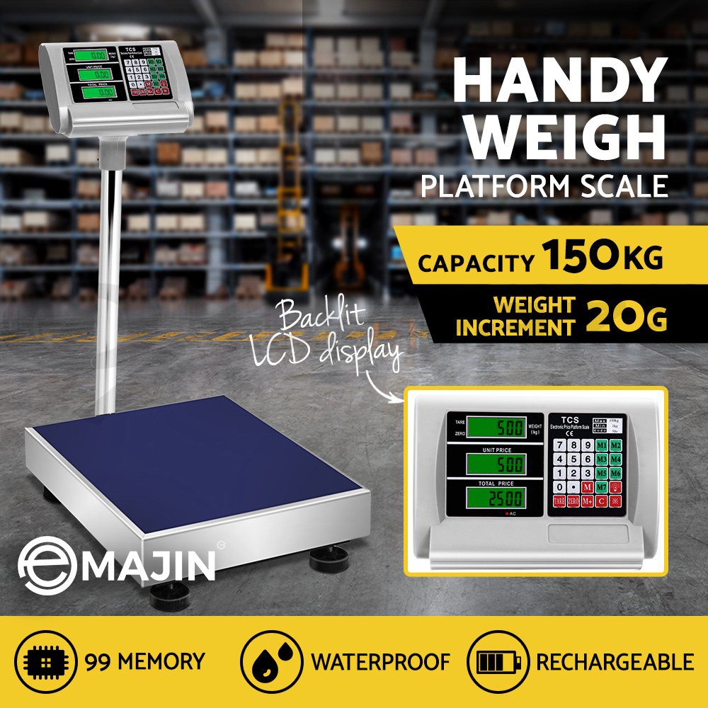 Emajin Digital Platform Scale 150KG 300KG 50g Stainless Waterproof Keyboard