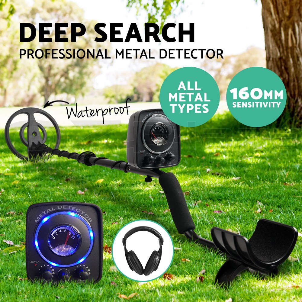 Weisshorn Metal Detector MDETECTOR-C-GC1065 160MM Waterproof LED Headphone Black