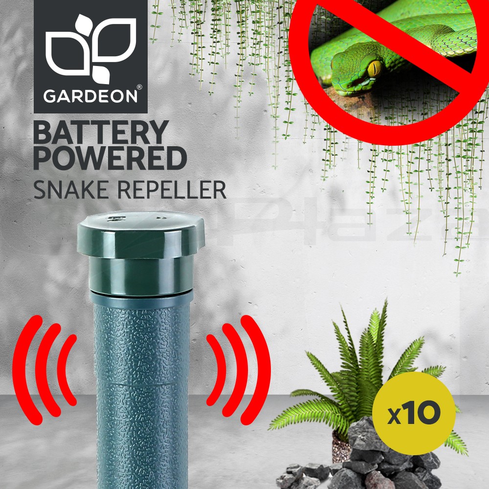 Gardeon 10X Snake Repeller Ultrasonic Pulse 40m Weatherproof Battery Powered