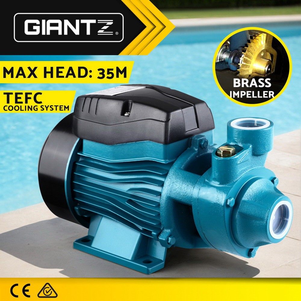 Giantz Peripheral Water Pump QB60 1/2 HP 240V 2100 L/h Irrigation Blue Portable