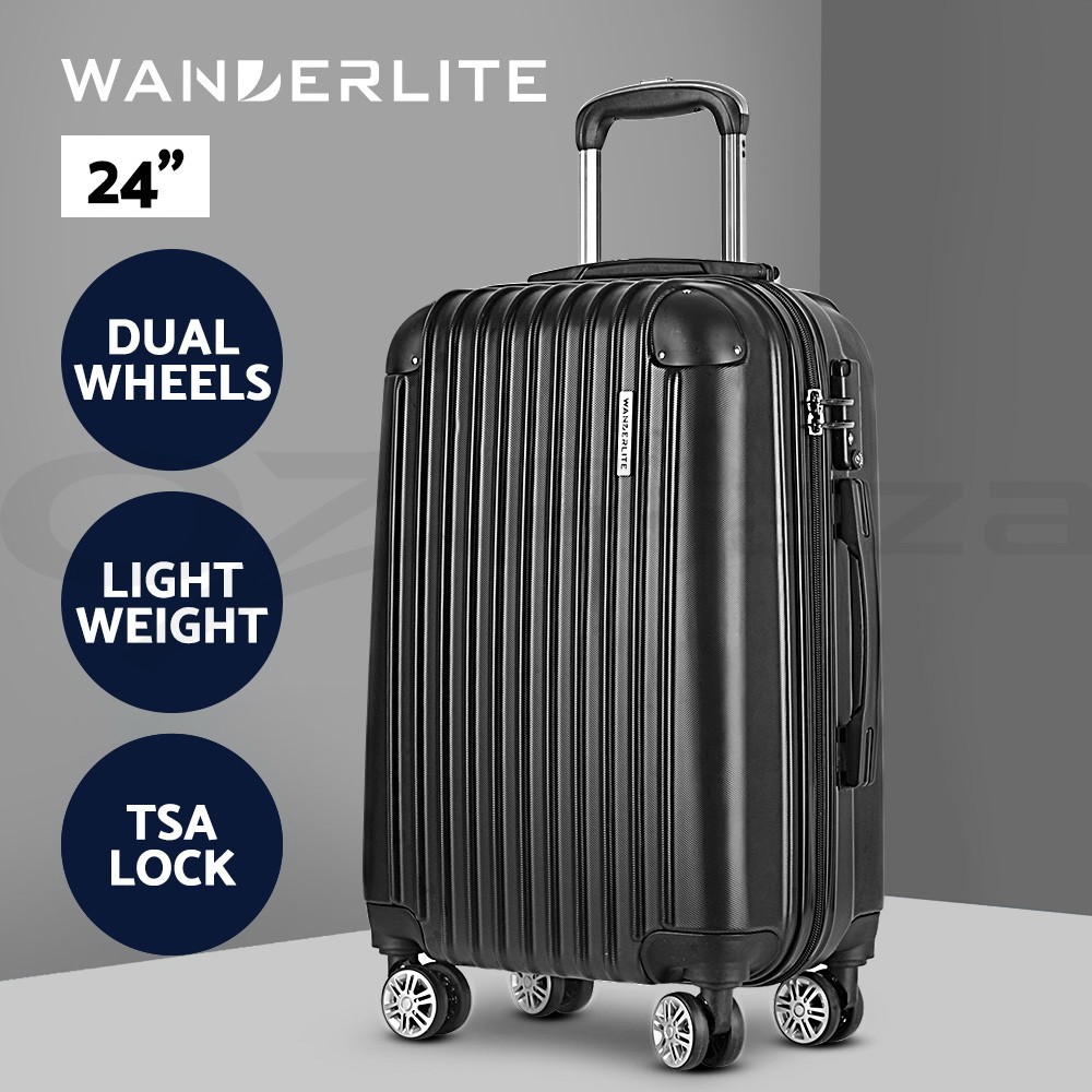 Wanderlite Suitcases Luggage Set 20 24 28 Lightweight ABS Hard Shell Trolley TSA