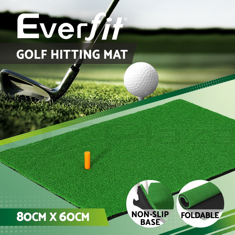 Everfit Golf Hitting Mat 60x30cm Practice Pad Indoors outdoors PP Grass Green