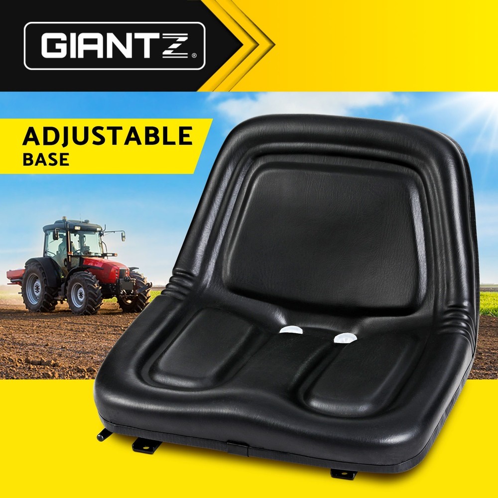 Giantz Universal Tractor Seat Forklift Excavator Adjustable PU-leather Steel