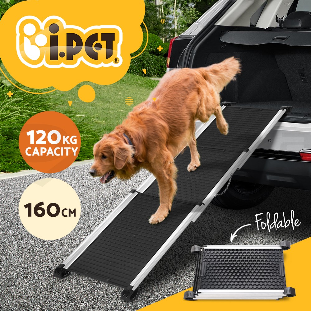 i.Pet Extendable Ramp Telescopic 3-part Slip-resistant Plastic Portable Vehicle