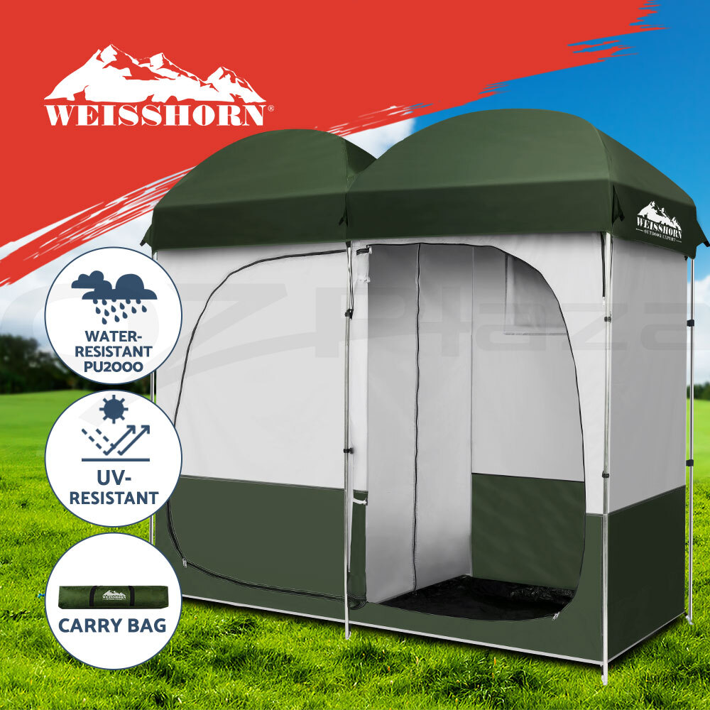 Weisshorn Toilet/Shower Tent Portable Change Room Green 2-4 Person Polyester