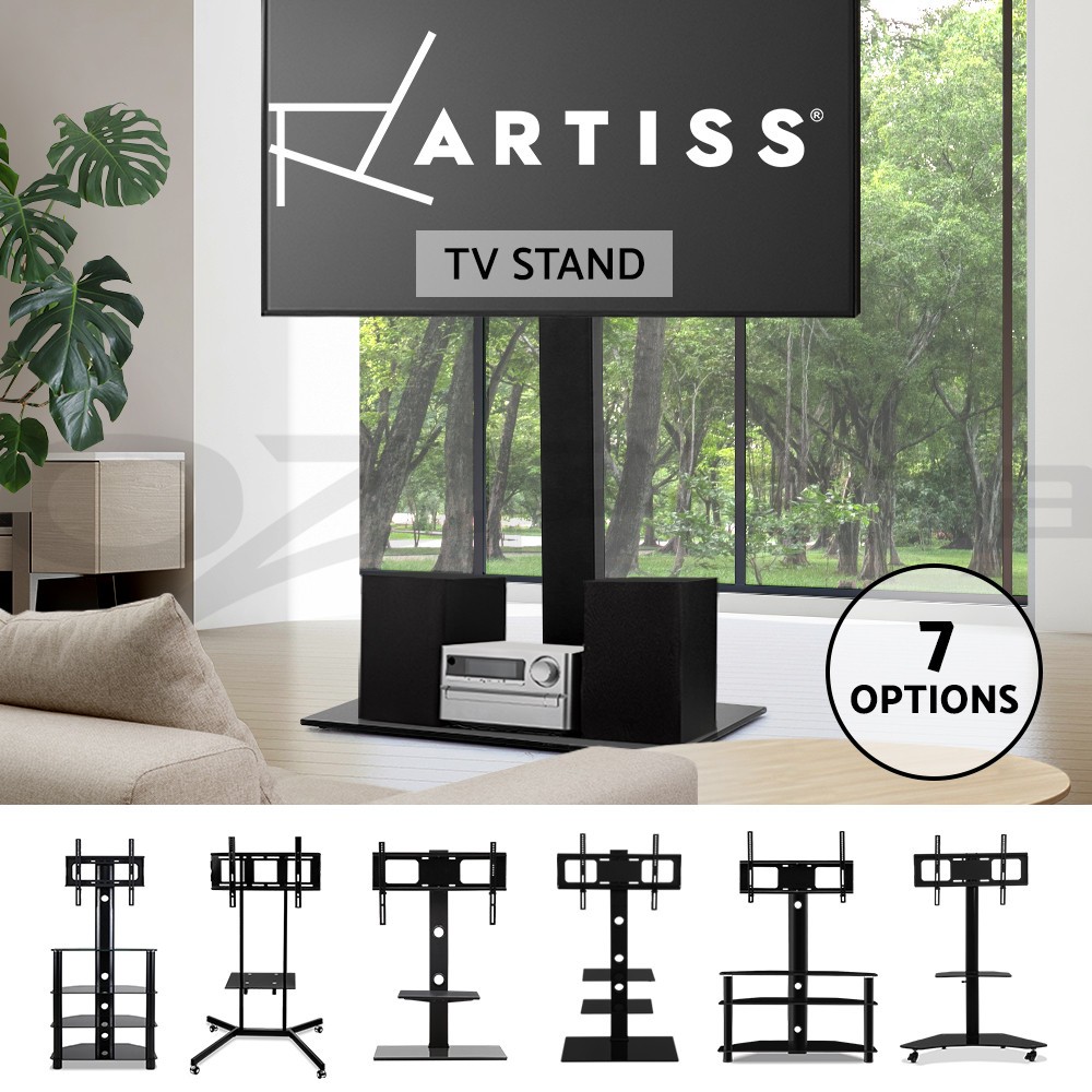 Artiss TV Stand Mount Bracket Adjustable Height Swivel Shelf 32-70 Inch Storage
