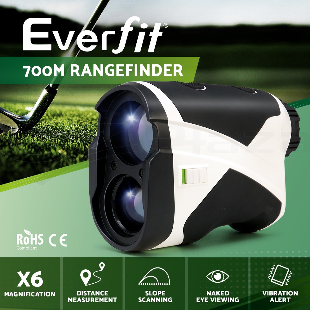 Everfit Golf Laser Rangefinder 700M 6X Slope On/Off Flag Lock Vibration Alert
