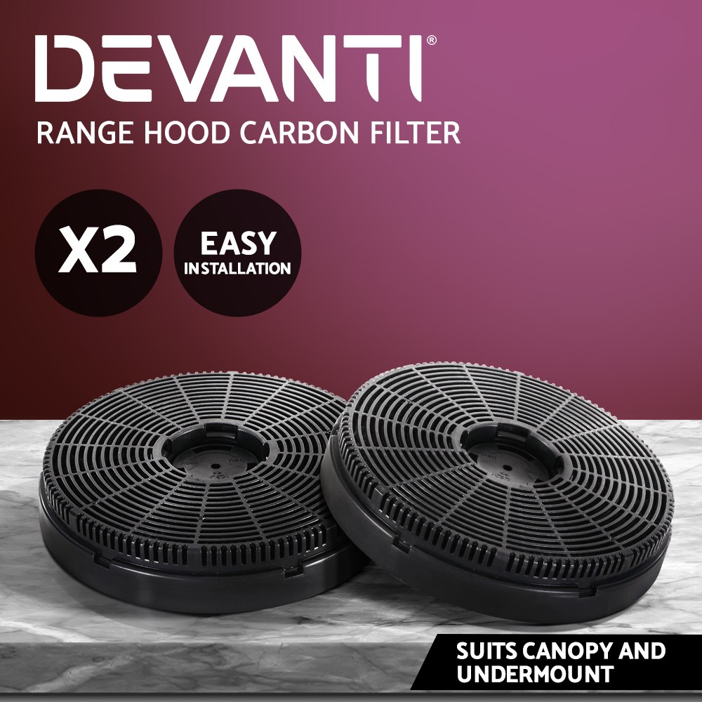 Devanti Rangehood Kitchen Canopy Stainless Steel Wall-Mounted 60cm 90cm Light