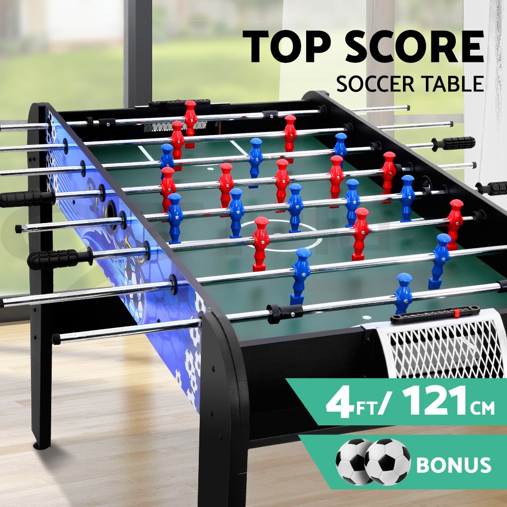 5FT Black Soccer Foosball Table 4-in-1 Pool Hockey Table Tennis MDF Chrome Steel