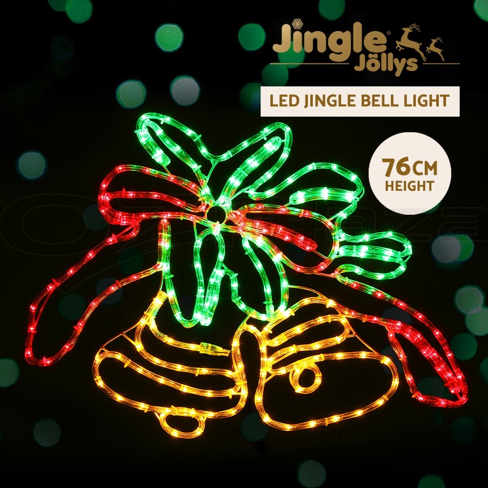 Jingle Jollys Christmas LED Motif String Lights Solar Outdoor Multi colour IP44