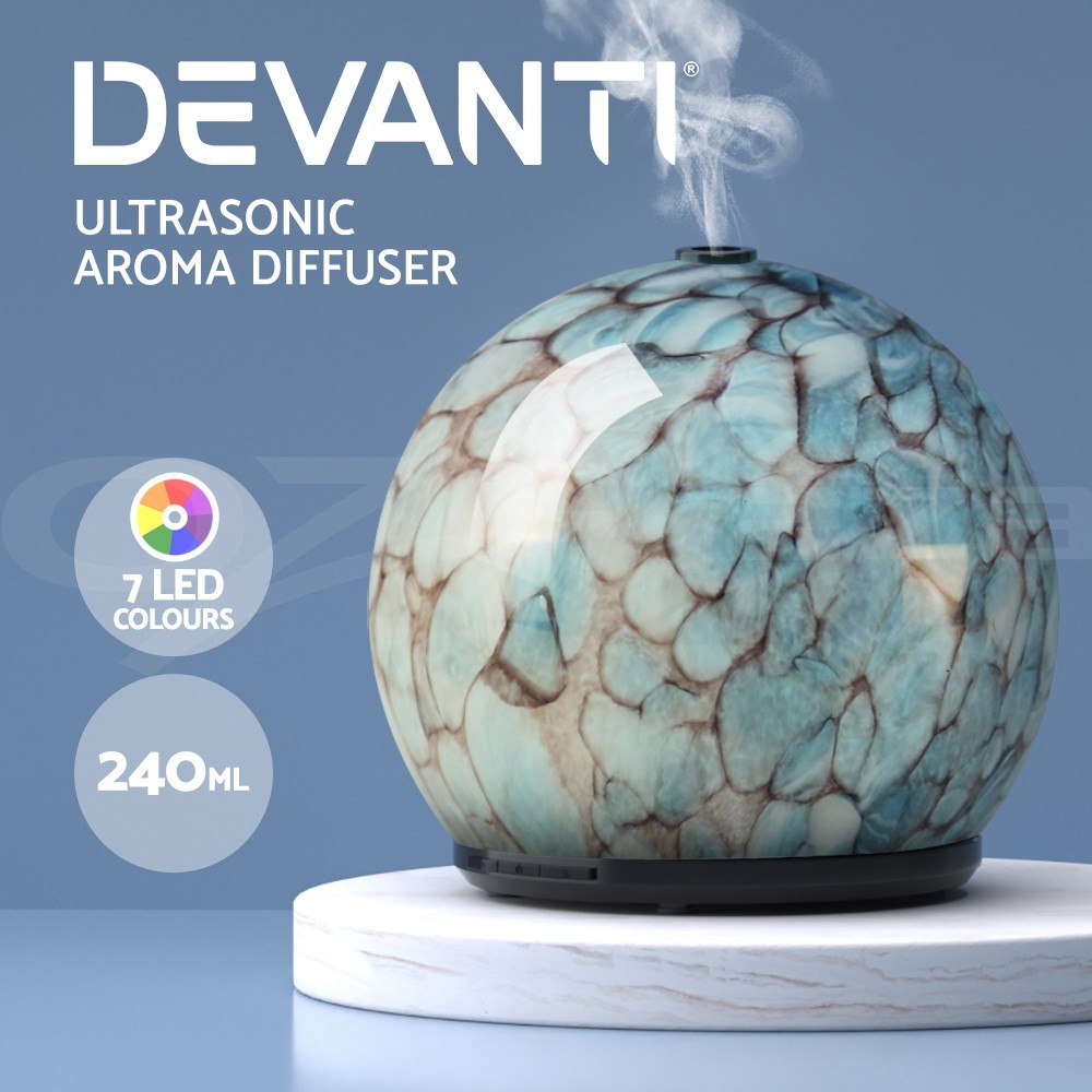 Devanti Essential Oil Diffuser 4-in-1 Ultrasonic 240ml Blue LED Night Light