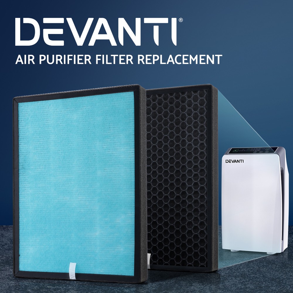 Devanti Air Purifier Filter Replacement H11-grade HEPA Active Carbon 4 Layers