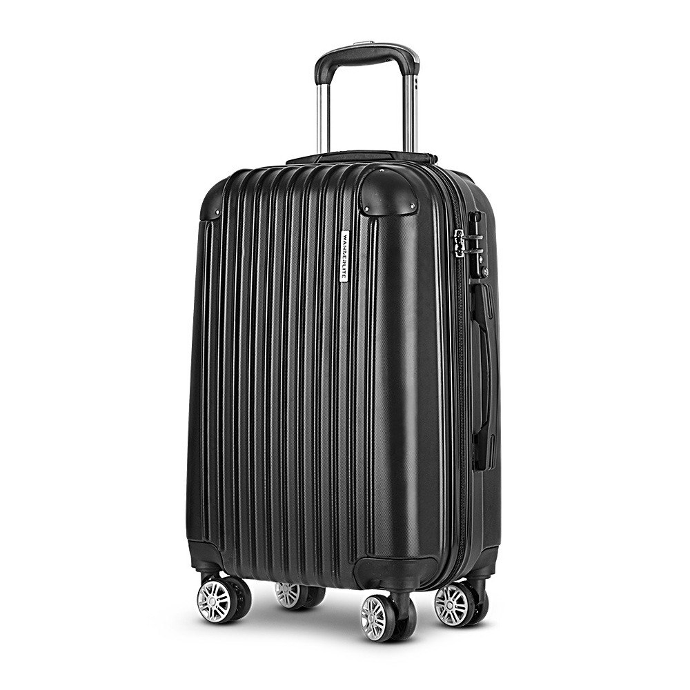 Wanderlite 24 Luggage Trolley Suitcase ABS Hard Case TSA Lock 65L Spinner