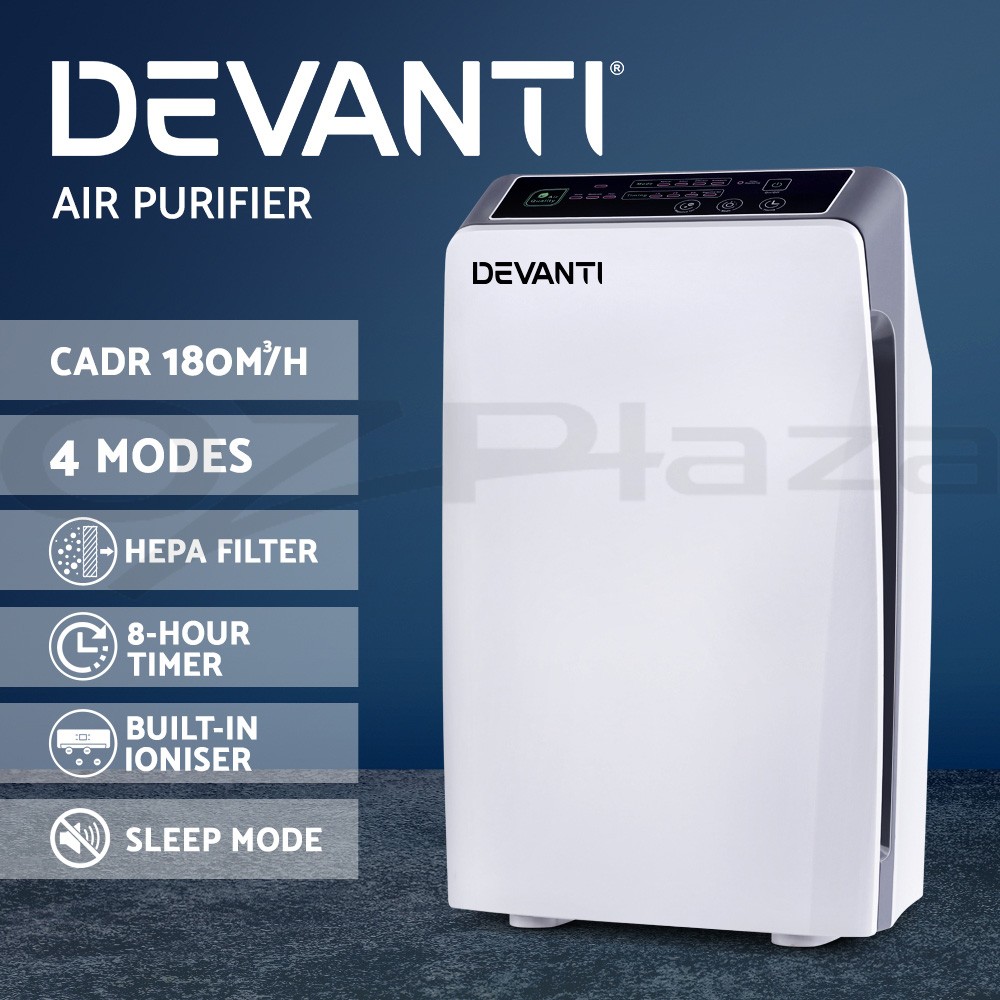 Devanti HEPA Filter Replacement Model 1 4 Layer Activated Carbon 24cm 30cm 3.5cm
