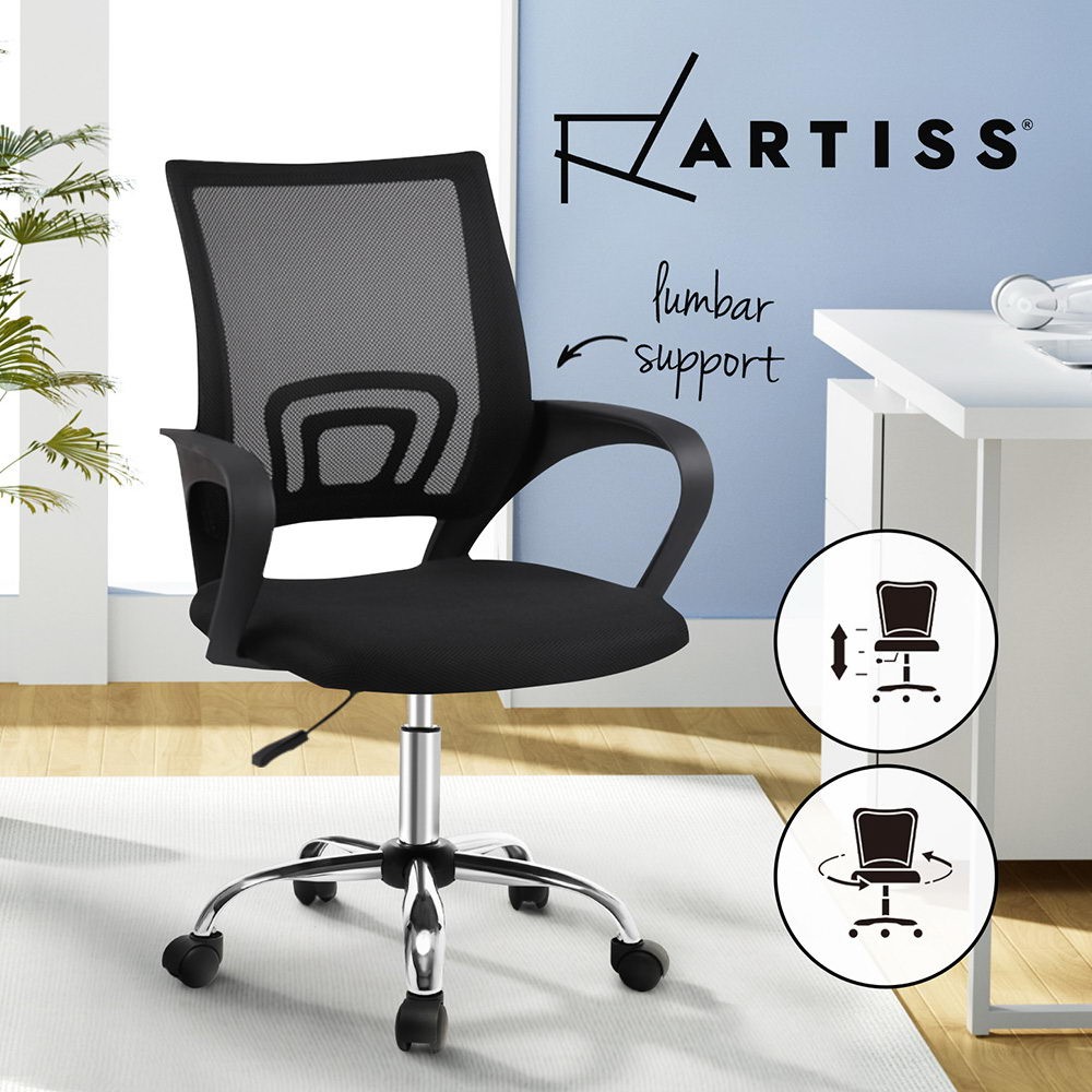 Artiss Cody Office Chair OCHAIR-G-2004-BK Mesh Adjustable Height Black Gaming