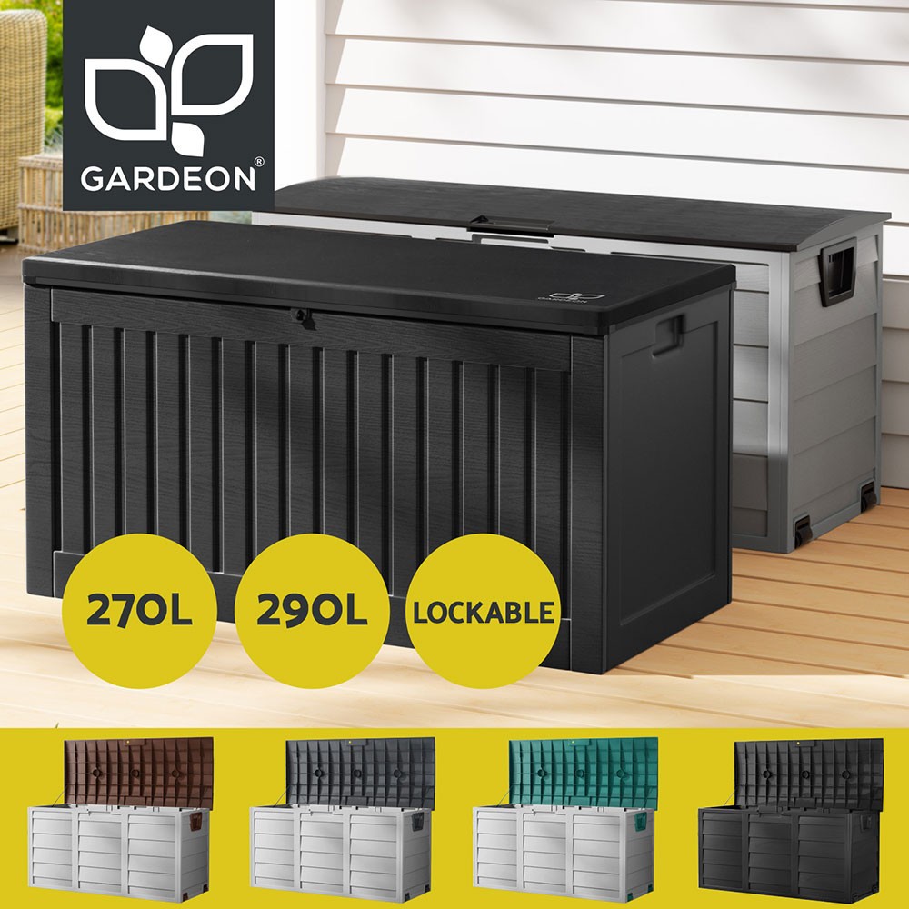 Gardeon Outdoor Storage Lockable Waterproof 270L/290L Weather-resistant Bench