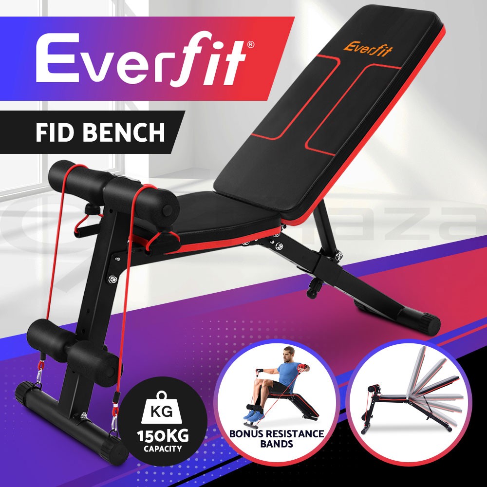 Everfit Adjustable Weight Bench FIT-J-FID-03 Home Gym Steel 150 kg six levels