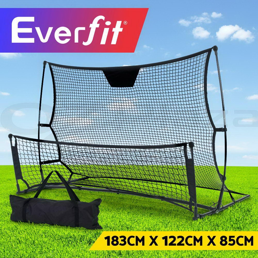 Everfit Portable Soccer Rebounder Net Training Goal Outdoor 183x85x122cm Black