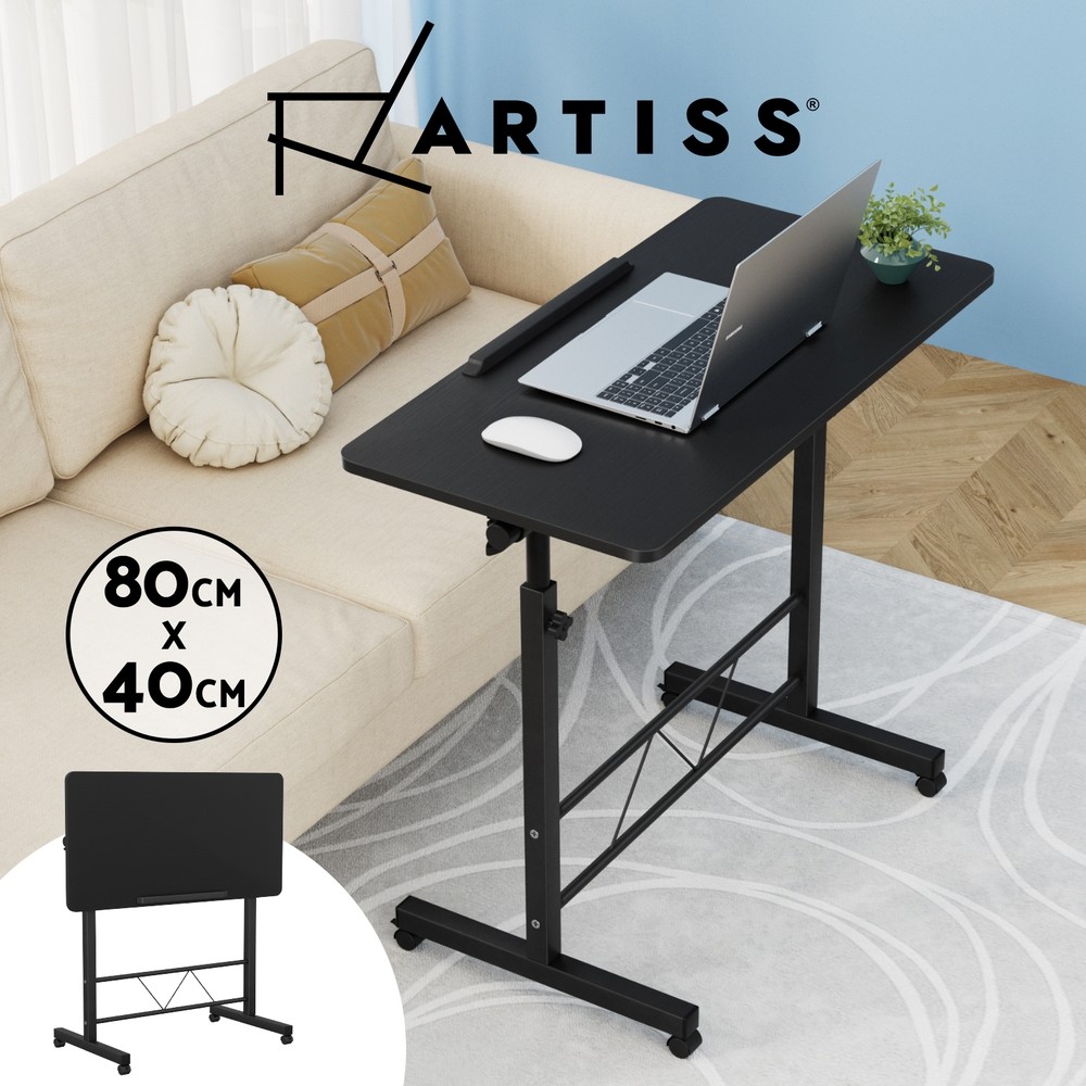 Artiss Adjustable Laptop Desk Stand 360 Rotating 180 Tilting 64-88cm Black MDF