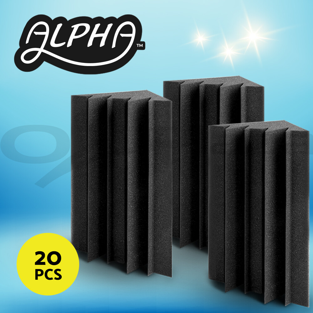 OZ Acoustic Foam AFB-CORNER-20 Corner Bass Trap 20pcs Black 25kg/m3 Sound 12cm