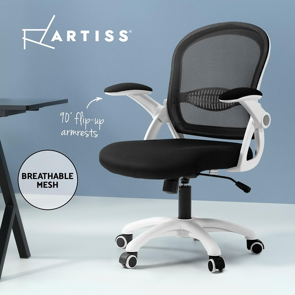Artiss Mesh Office Chair Adjustable Height Lumbar Support Grey/Black 120kg