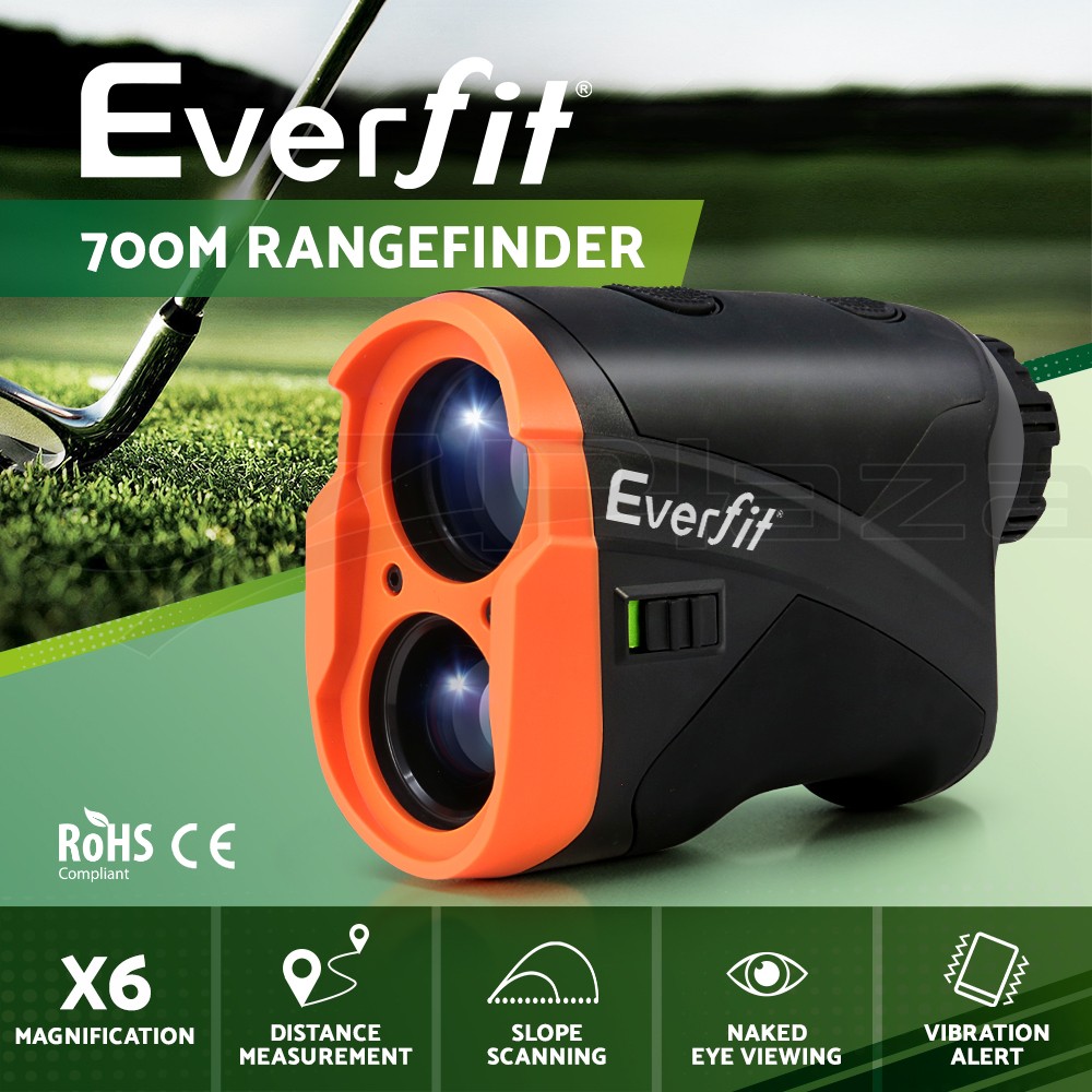 Everfit Golf Laser Rangefinder 700M 6X Slope On/Off Flag Lock Vibration Orange