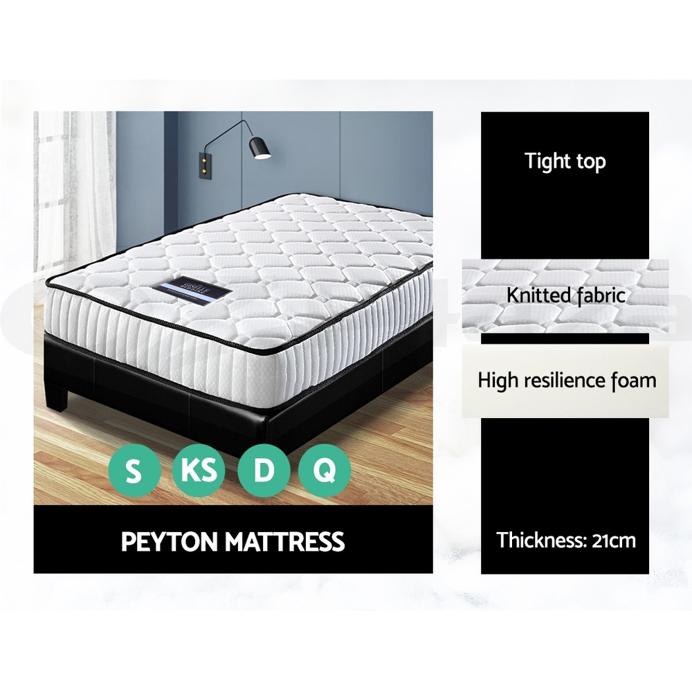 Giselle Bedding Double Peyton Pocket Spring Mattress 5-Zoned Breathable 21cm