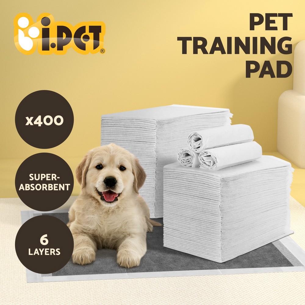 i.Pet Dog Toilet Training Pads 400 60x60cm Grey 400mls Absorbancy Antibacterial