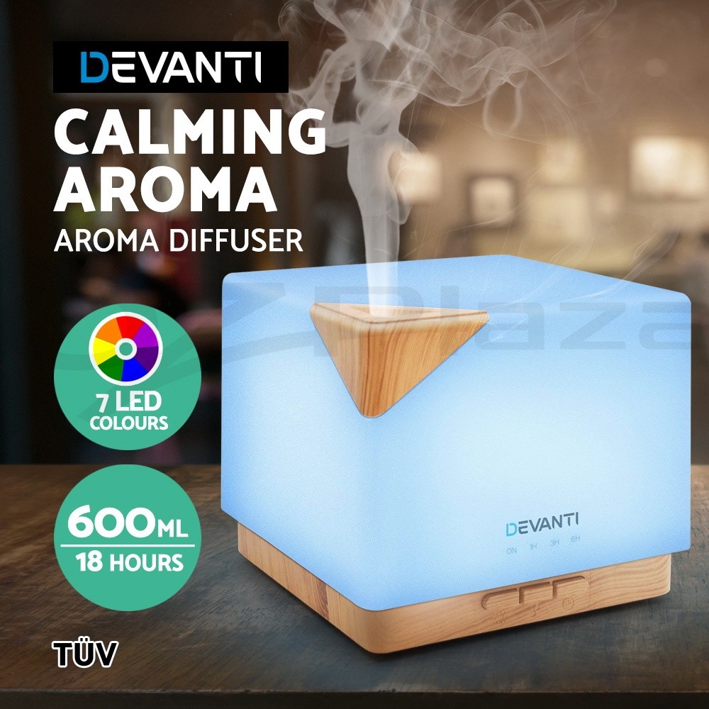 Devanti 500ml Ultrasonic Aromatherapy Diffuser Humidifier Essential Oil Digital