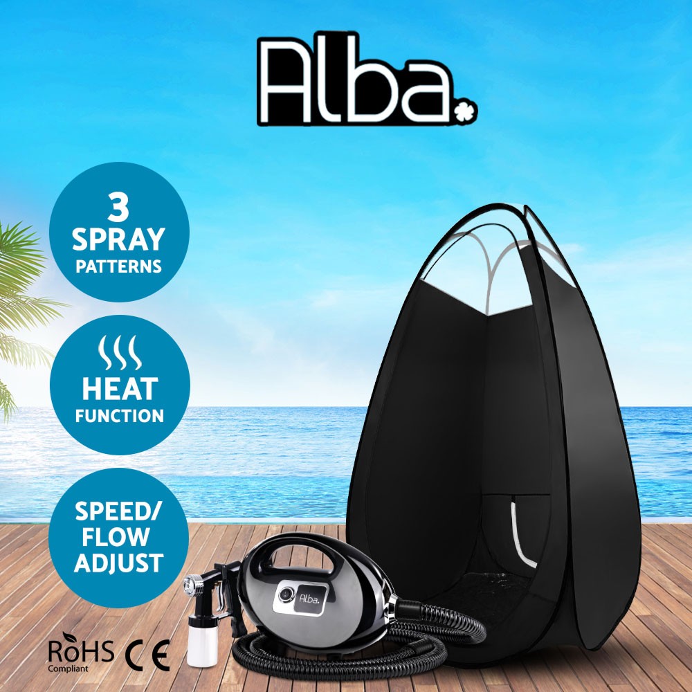 Alba. HVLP Spray Tan Machine Gun Tent Kit TANHVLP700S19BK 500W Black Fixed Speed