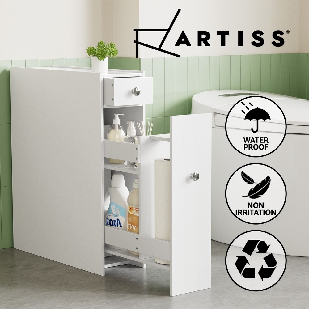 Artiss Bathroom Storage Cabinet Toilet Tissue Holder FURNI-G-TIS382-WH 50cm