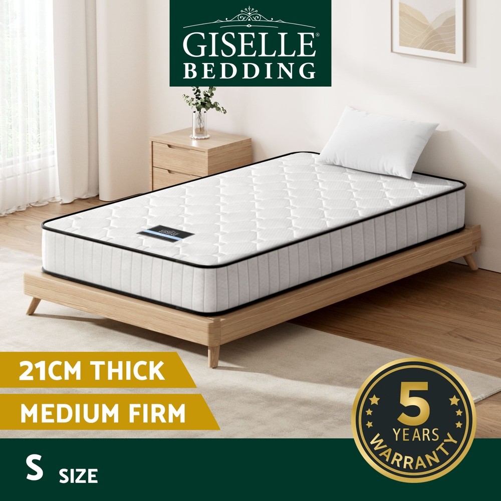 Giselle Bedding Peyton Pillowtop Pocket Spring Mattress Medium Firm Single 21cm