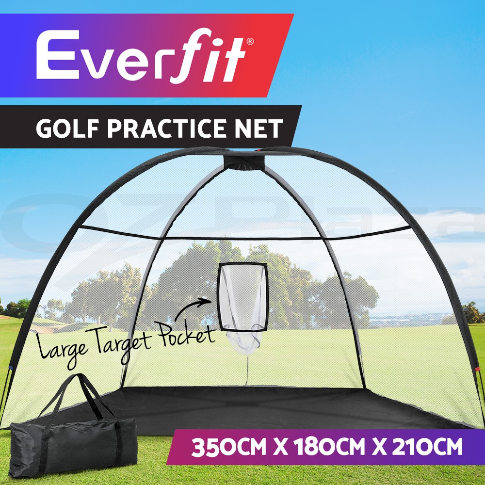 Everfit 3.5M Golf Practice Net Portable Indoor/Outdoor Target Polyester Black