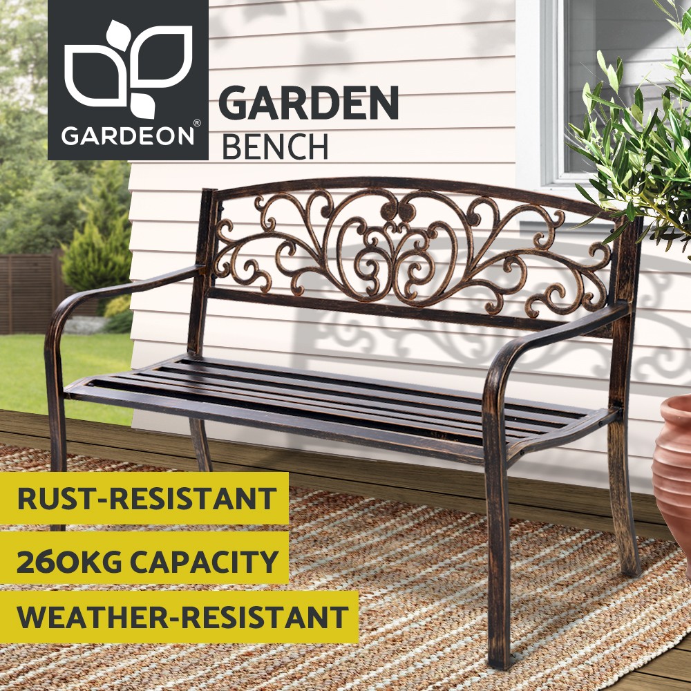 Gardeon Garden Bench Outdoor Bronze Classic vintage Weather-Resistant 260kg