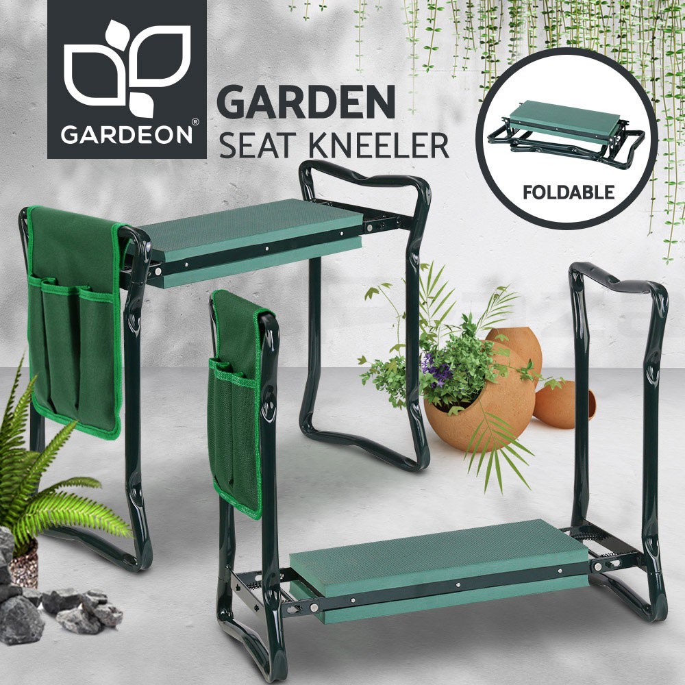 Gardeon Garden Kneeler Chair 3-in-1 Foldable EVA Foam Green 150kg Steel Frame