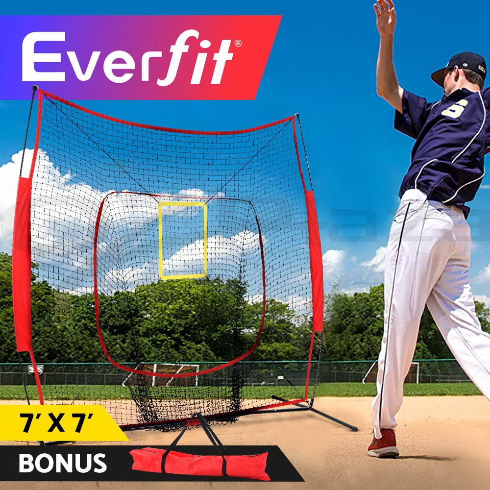 Everfit Portable Baseball Training Net Softball Batting Strike Zone PN-R010-RD