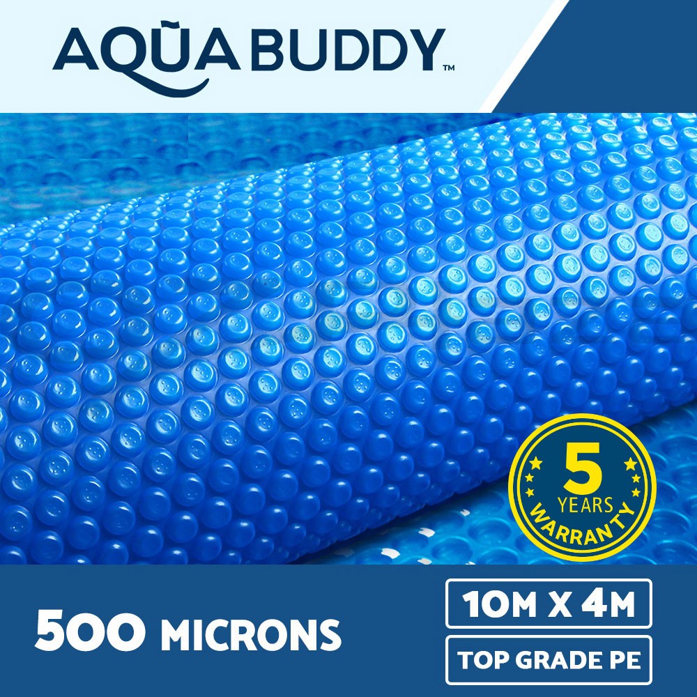 Aqua Buddy Solar Pool Cover 400/500 Micron Blue 10m 4m Rectangle Polyethylene