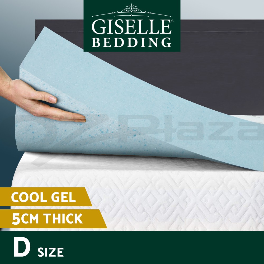 Giselle COOL Memory Foam Mattress Topper Bamboo Cover 5CM Double Underlay Soft