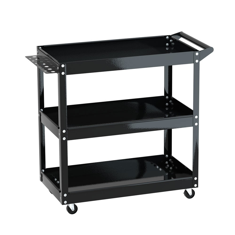 Giantz 3-Tier Tool Cart Trolley 150KG Workshop Garage Storage Lockable Castors