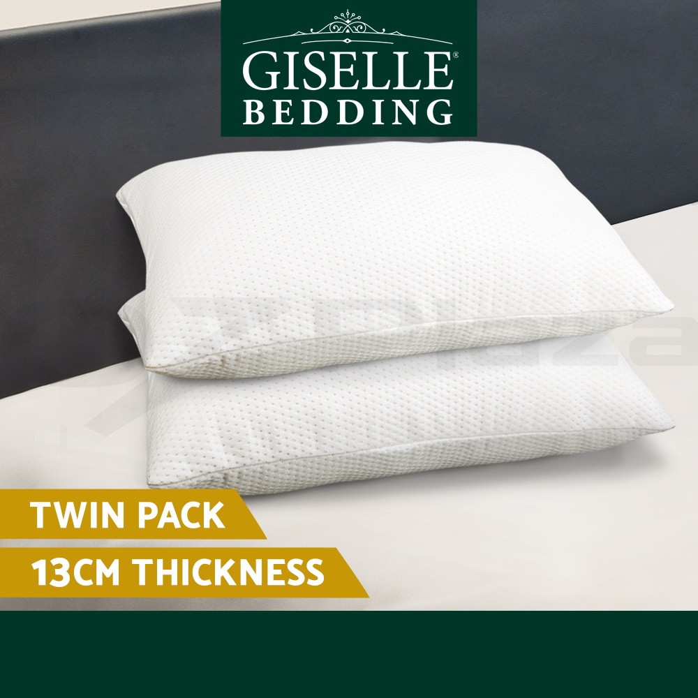 Giselle Bedding 2Pcs Adjustable Memory Pillow 70cm 40cm White Hypoallergenic