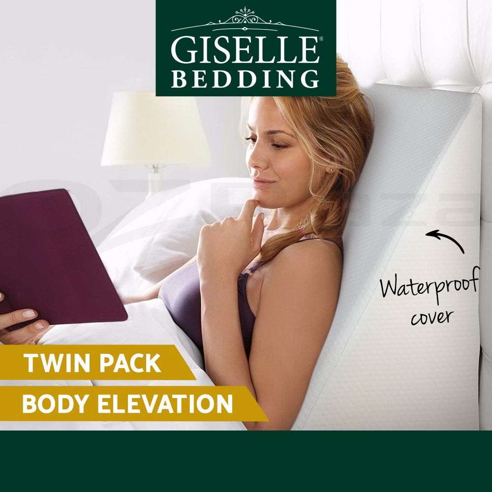 Giselle Wedge Pillow Cool Gel Memory Foam Back Neck Support 3-in-1 Removable