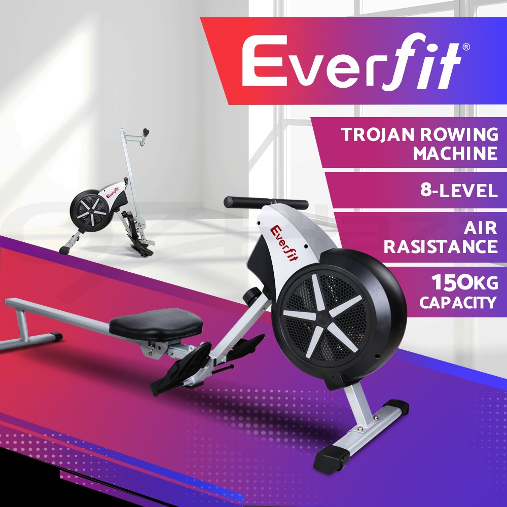 Everfit Cretan Rowing Machine Elastic-rope Resistance LCD-Display Foldable Home